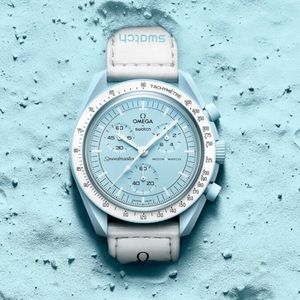 New in box Omega Swatch Bioceramic collection mission to Uranus watch Rare